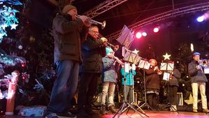 Posaunenchor auf dem Weihnachtsmarkt