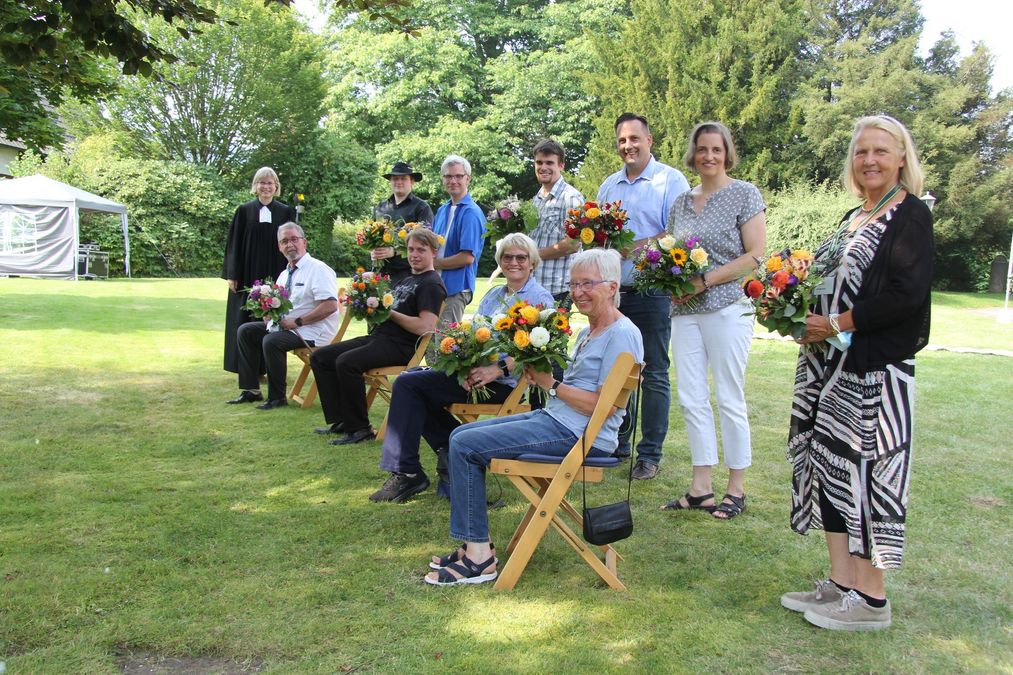 Kirchenvorstand bei der Einführung 2020