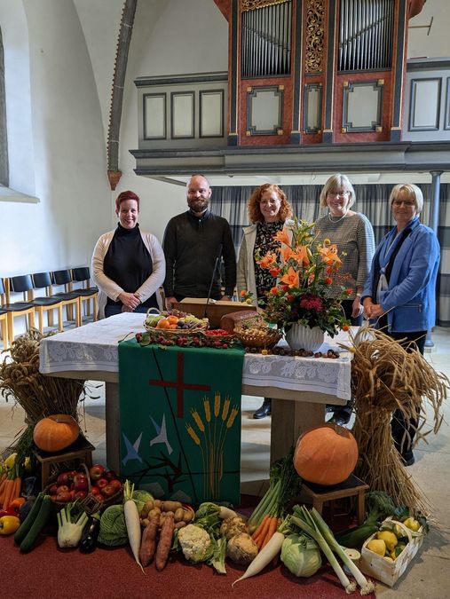 Die Mitwirkenden im Erntedankgottesdienst