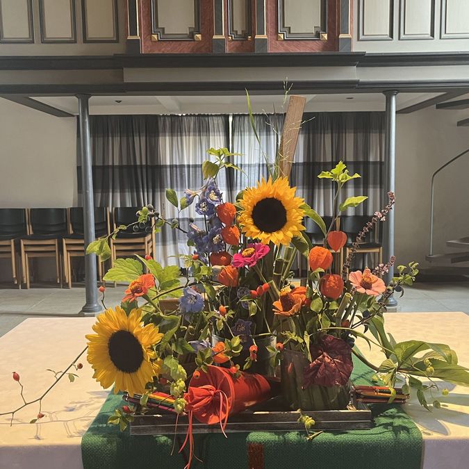 Gesteck von Astrid Schlepper zum Schulanfang