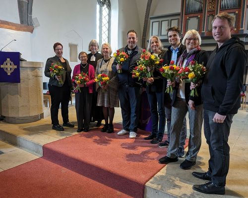 Kirchenvorstand am Tag seiner Einführung